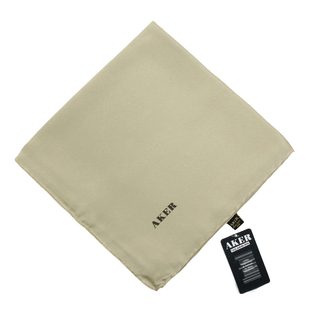 Aker Düz Taşlanmış İpek Eşarp - Soft Bej 355