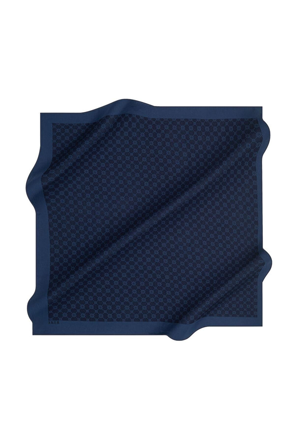 Aker Elegance Monogram Eşarp - Lacivert 921