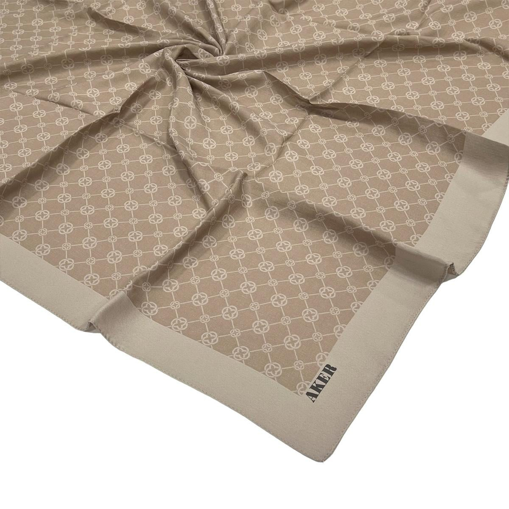 Aker Elegance Monogram Eşarp - Latte 983