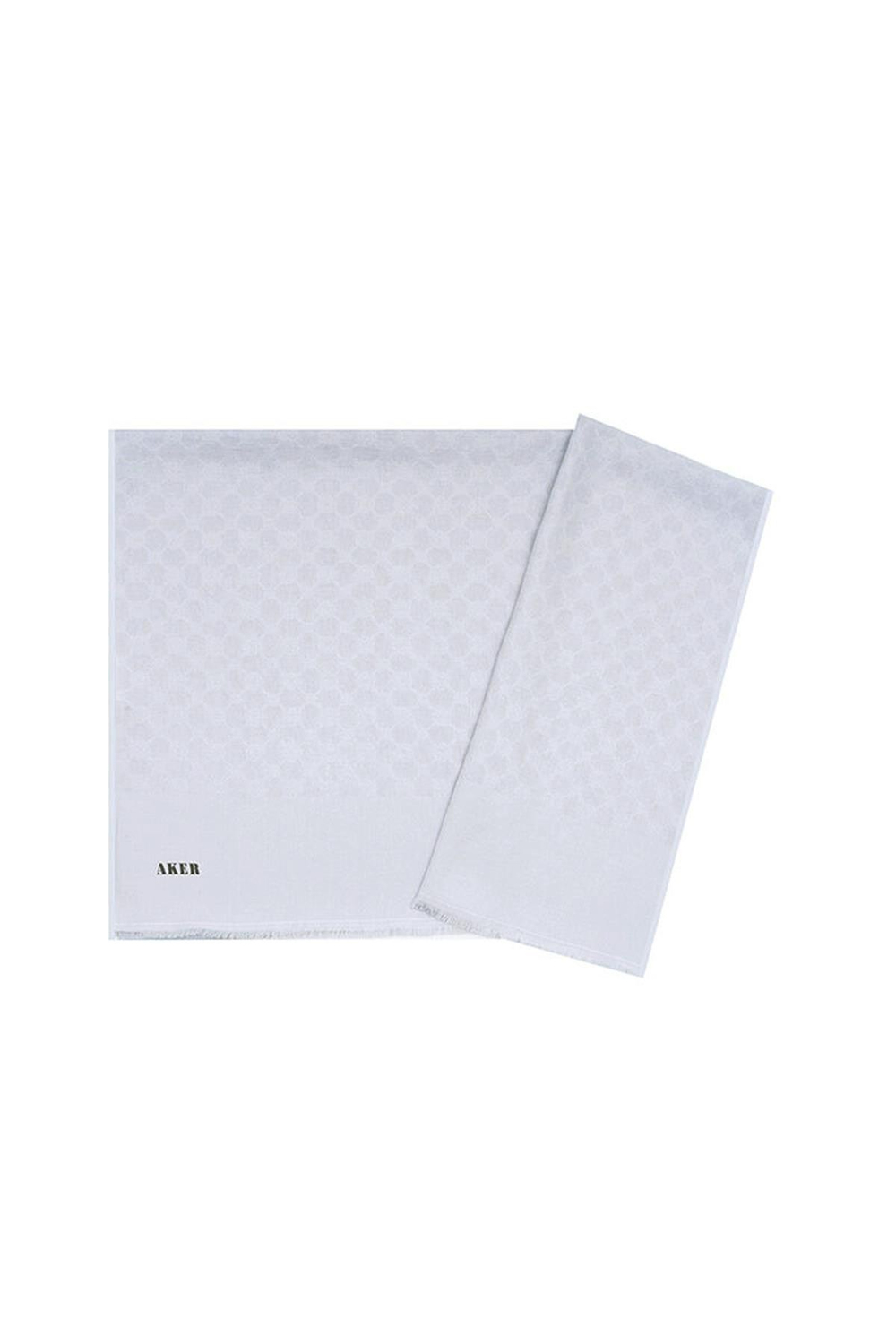 Aker Elegance Monogram Şal - Açık Gümüş 973