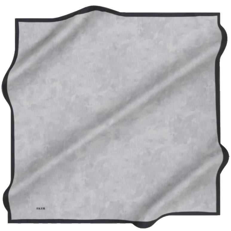 Aker İpek Eşarp - 7208713-975 Koyu Gri Siyah Twill