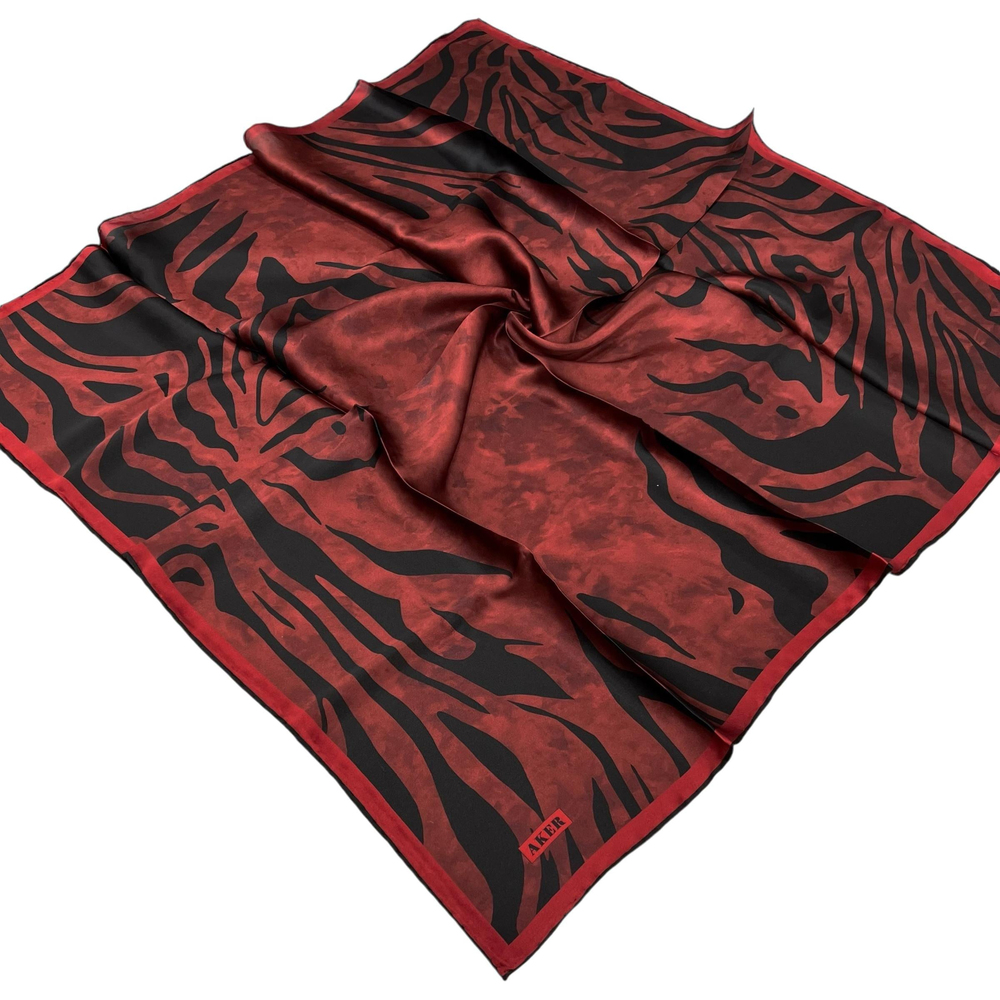 Aker İpek Eşarp - 8478713-915 Bordo Twill