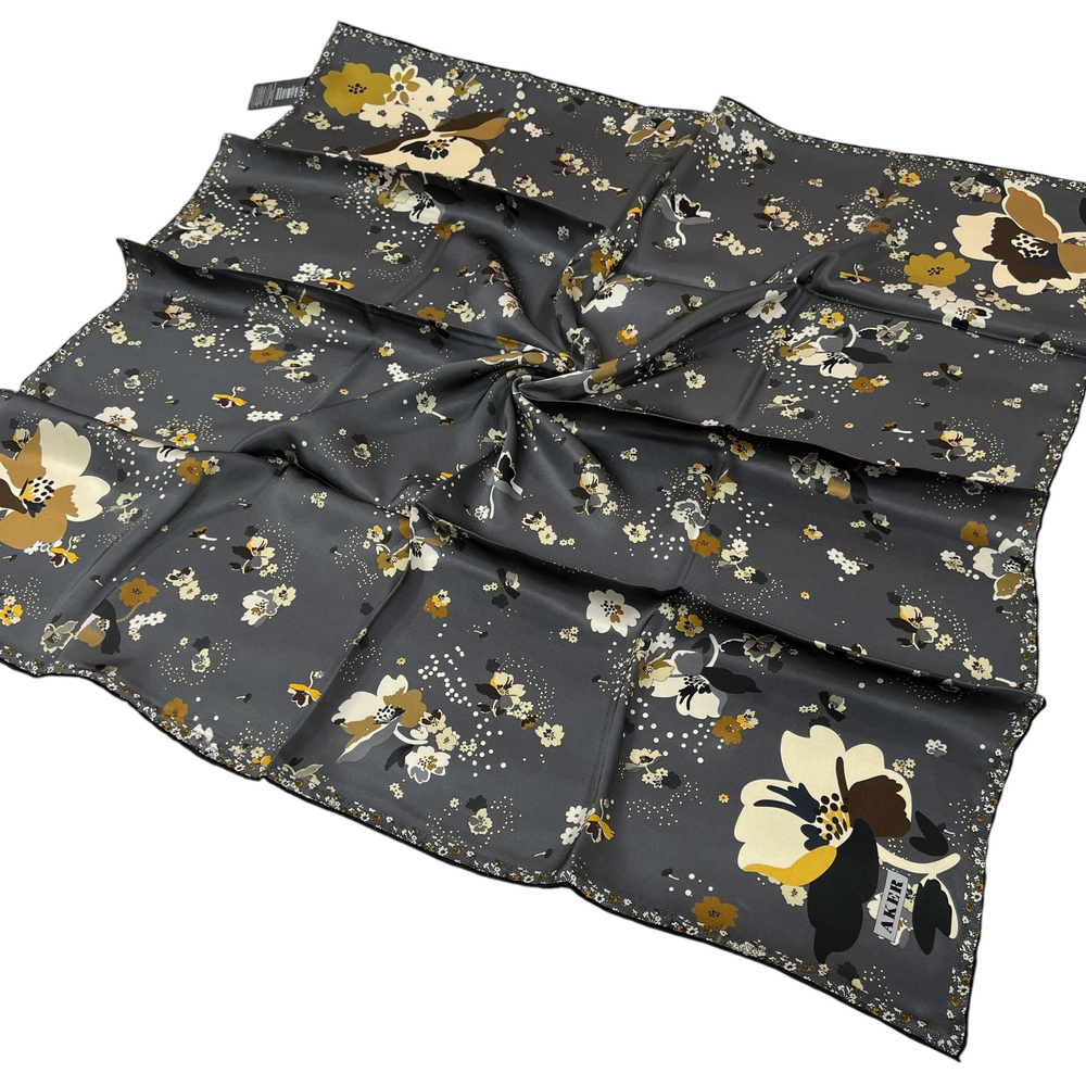 Aker İpek Eşarp - 8863713-914 Füme Twill