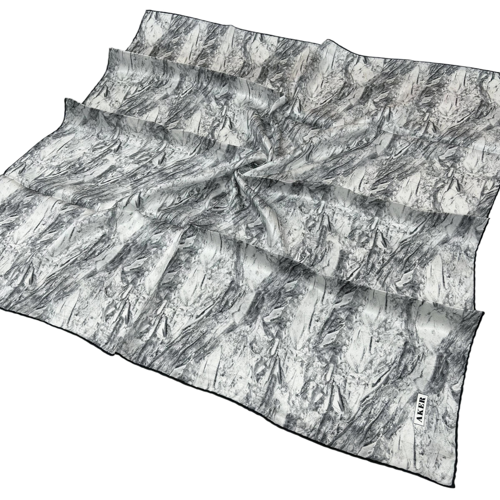 Aker İpek Eşarp - 8924713-912 Gri Twill