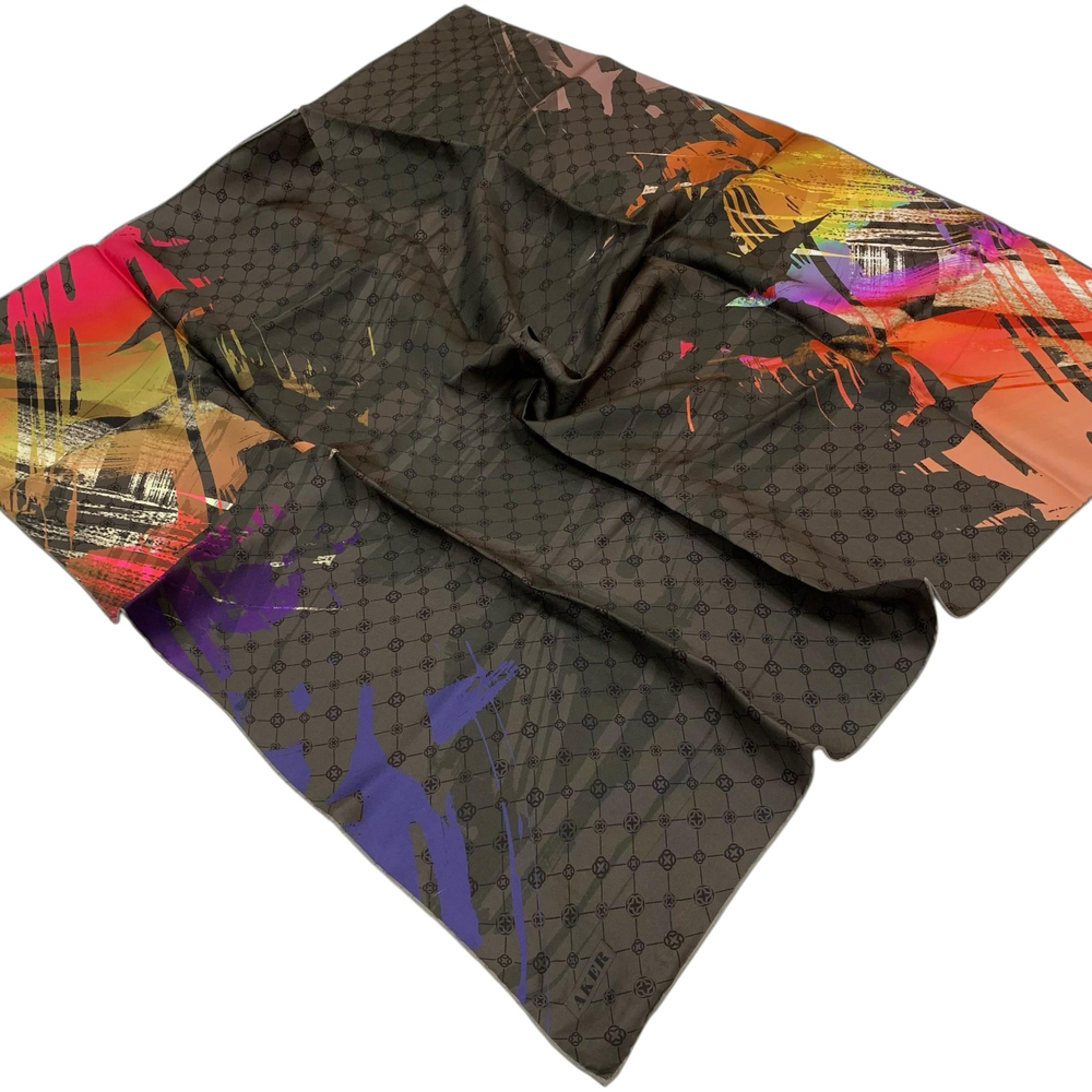 Aker İpek Eşarp - 8941713-931 Koyu Gri Twill
