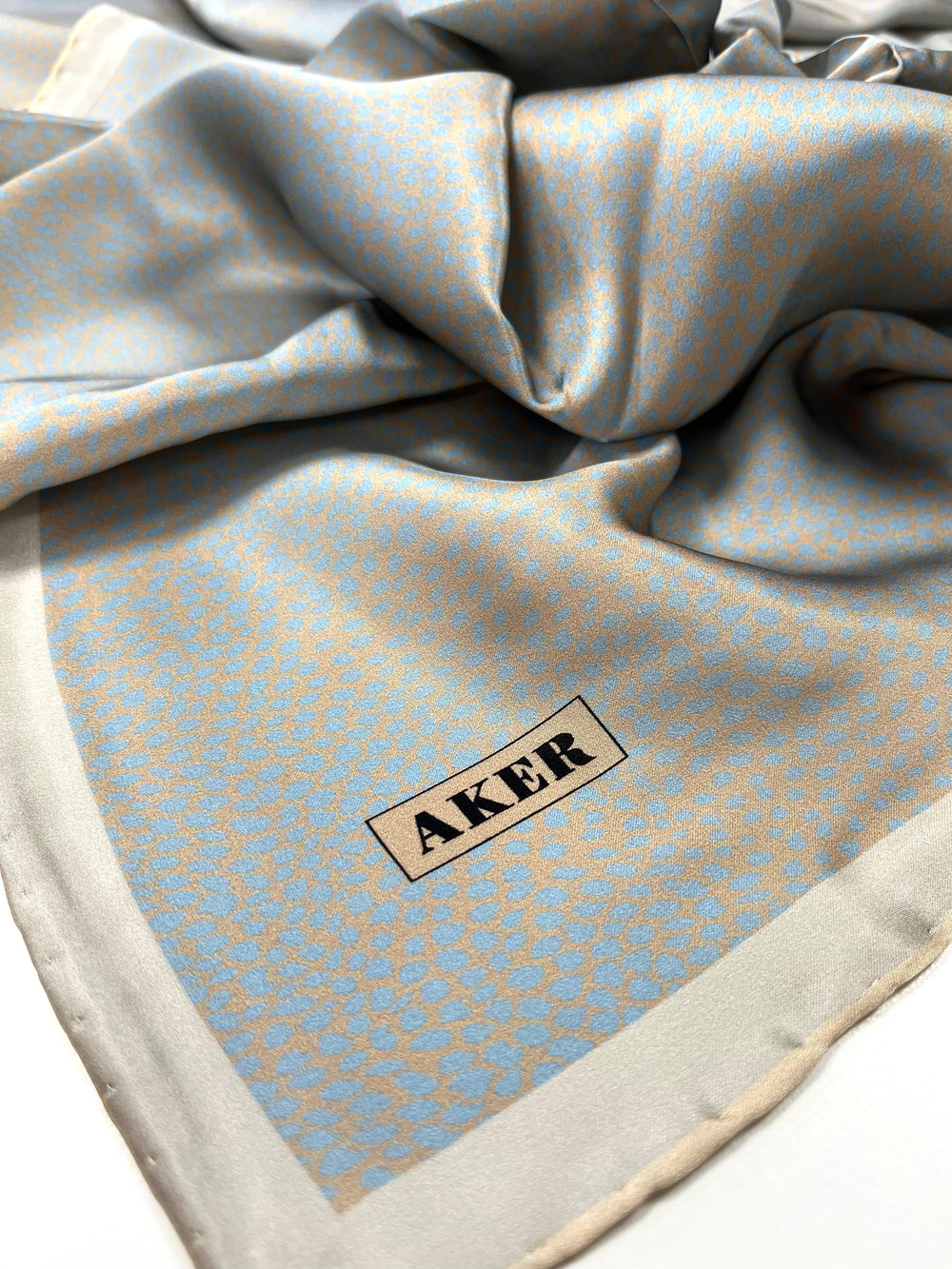 Aker İpek Eşarp - 8957713-961 Açık Mavi Twill