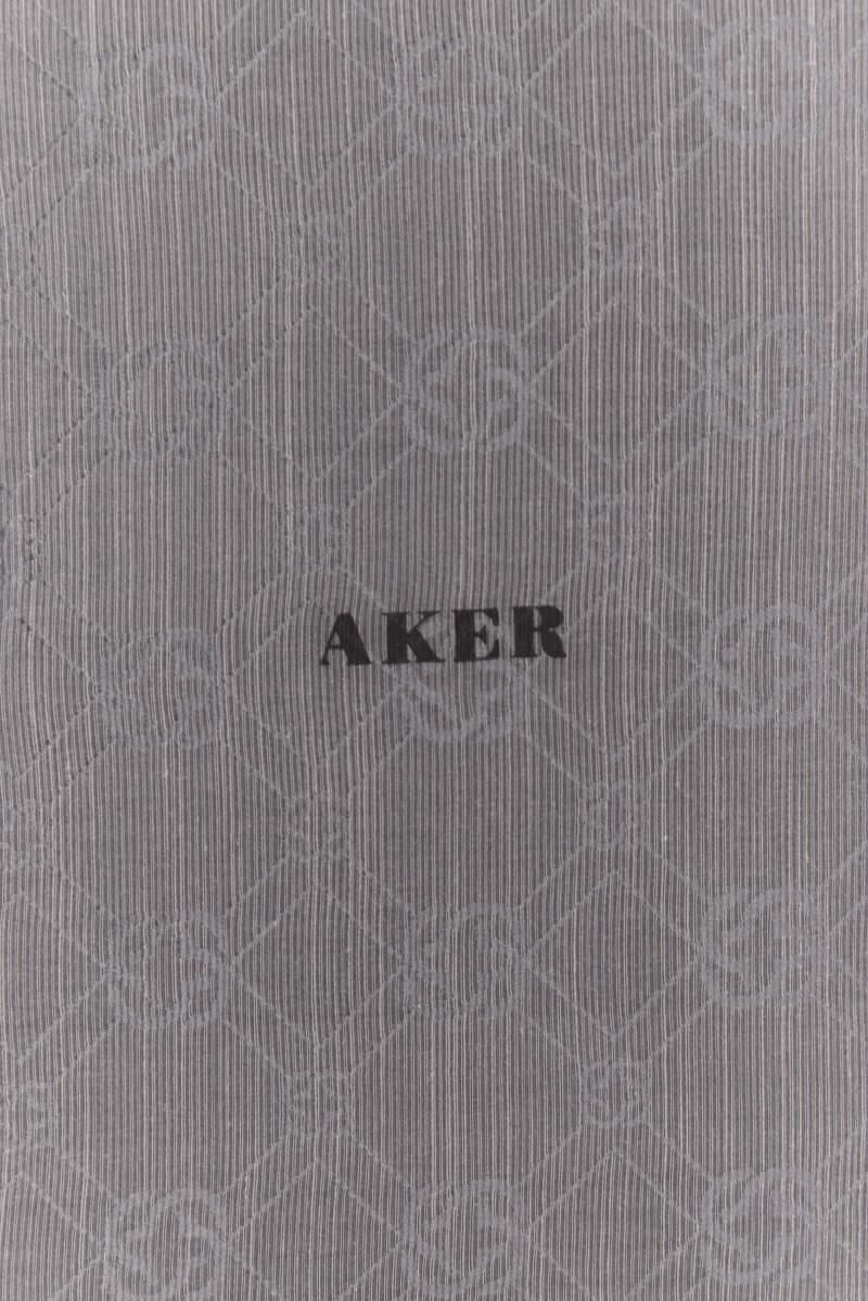 Aker Jakarlı İpek Koton Şal - 8935977-971 Gümüş Gri