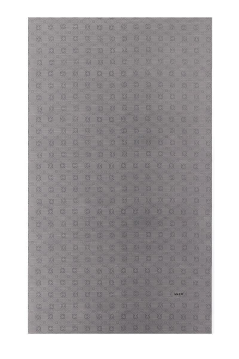Aker Jakarlı İpek Koton Şal - 8935979-971 Gümüş Gri