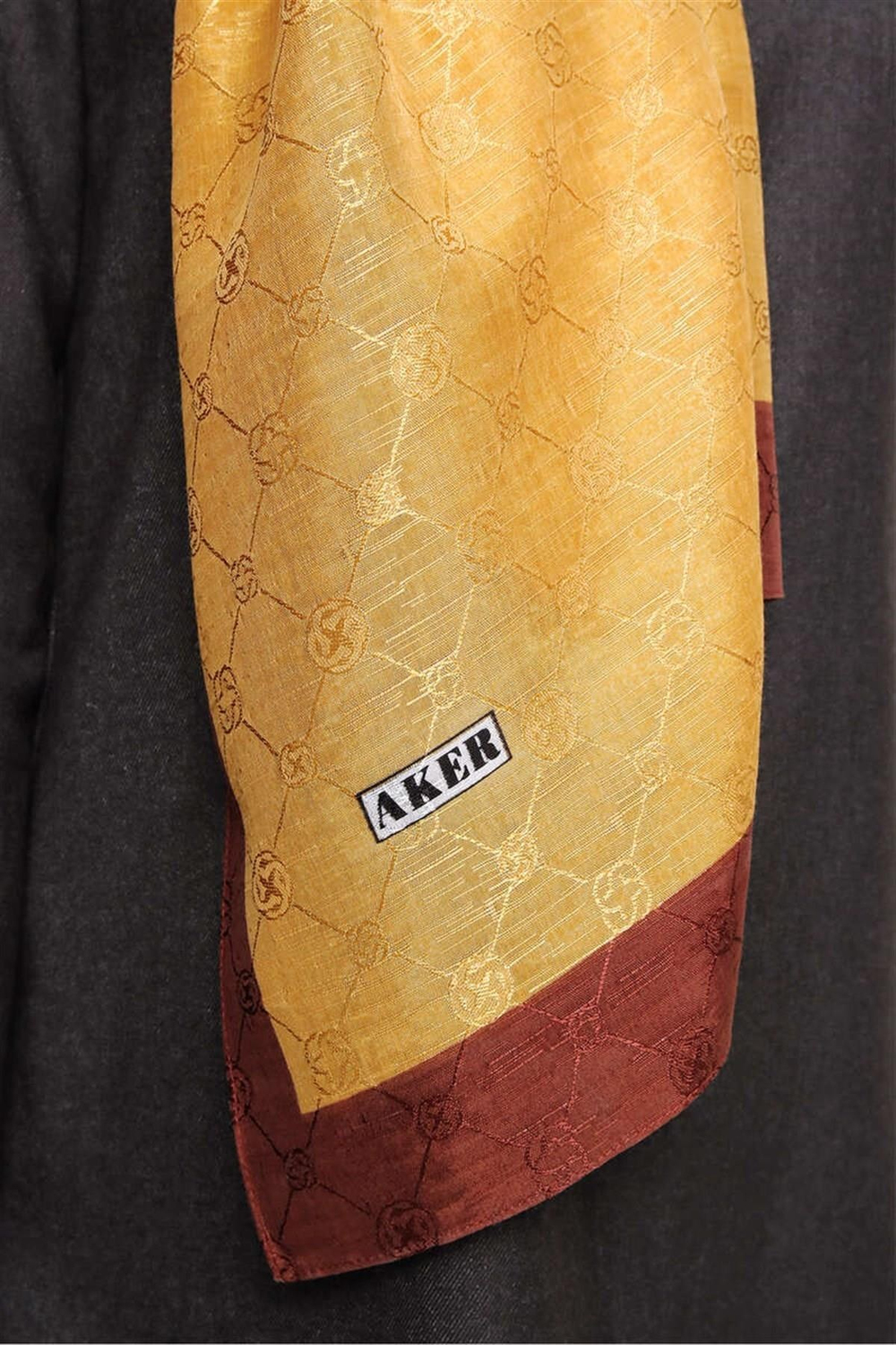 Aker Koza Şal - Gold Kahve 933