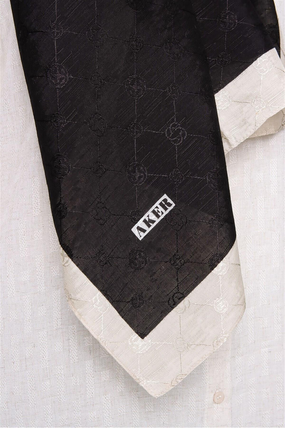Aker Koza Şal - Siyah Krem 912