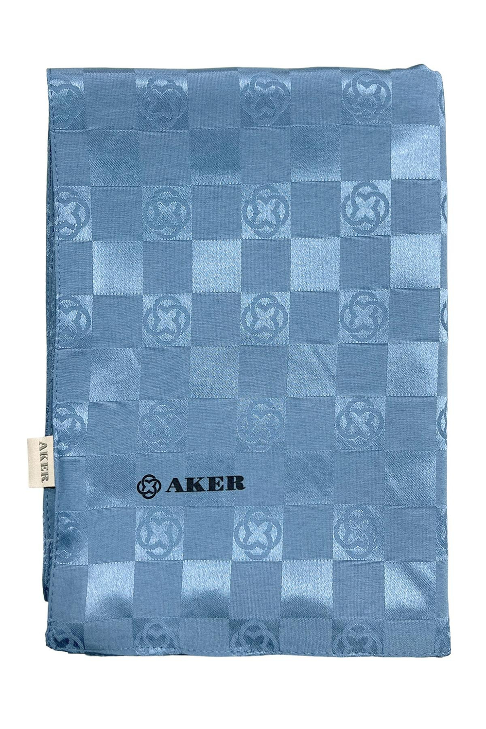 Aker Monogram Dama Şal - Mavi 922