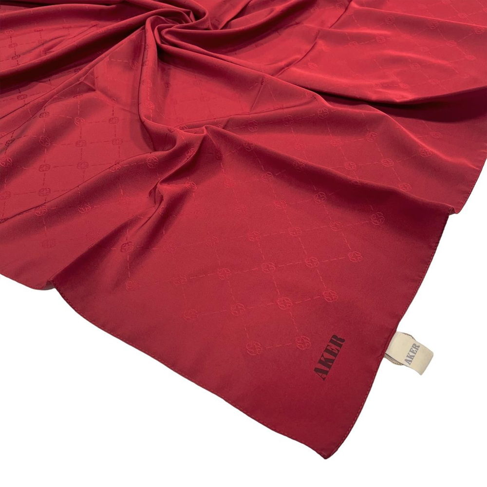 Aker Monogram Eşarp - Bordo 941