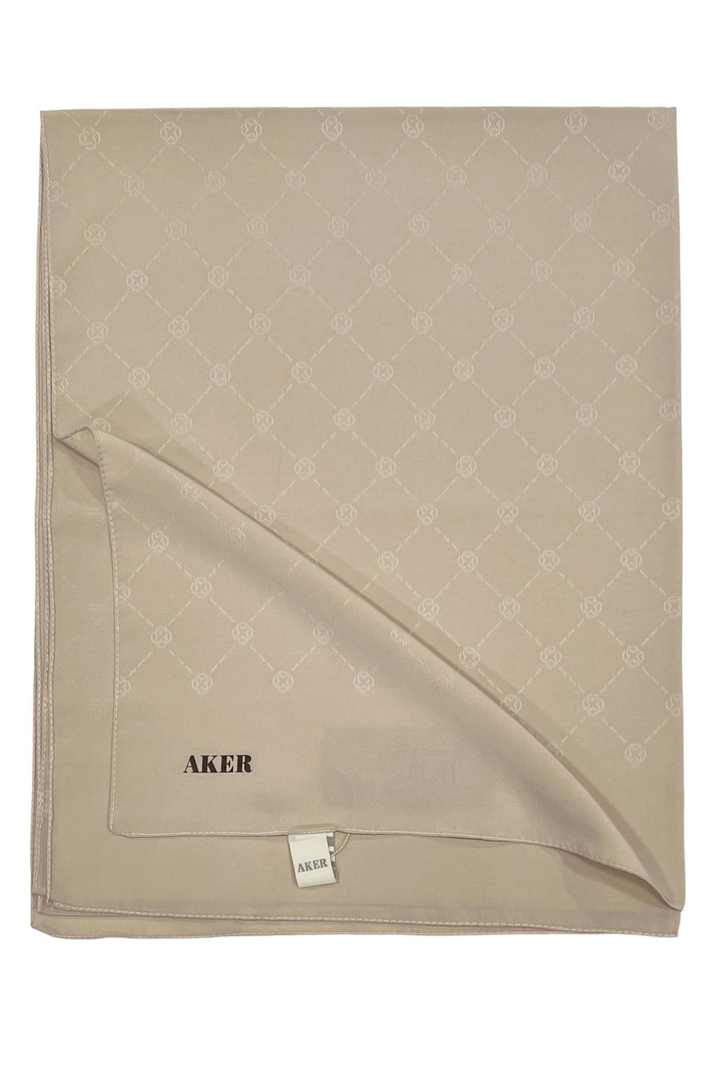 Aker Monogram Şal - Koyu Bej 961