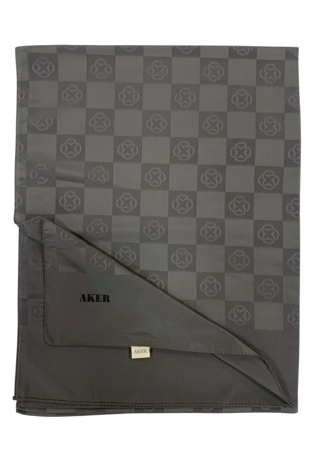 Aker Monogram Şal - Yeni Dama Desenli - Koyu Gri 974