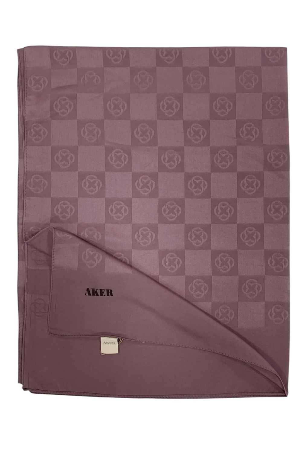 Aker Monogram Şal - Yeni Dama Desenli - Gül Kurusu 992