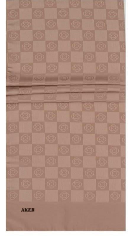 Aker Monogram Şal - Yeni Dama Desenli - Taş 982