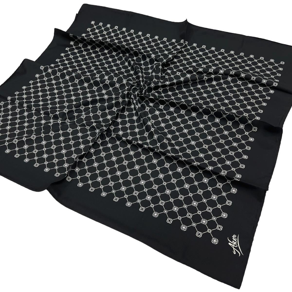 Aker Twill Eşarp - 7857795-911 Siyah Krem