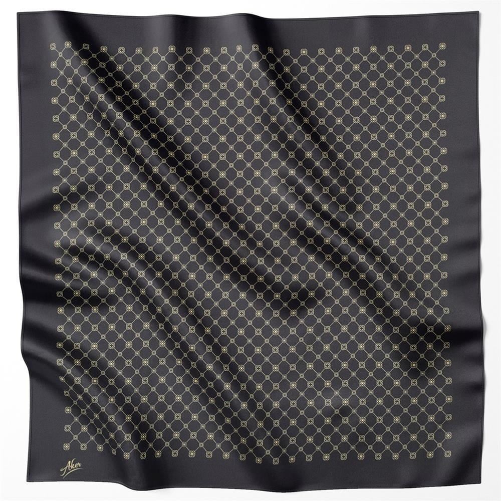 Aker Twill Eşarp - 7857795-918 Siyah Gold