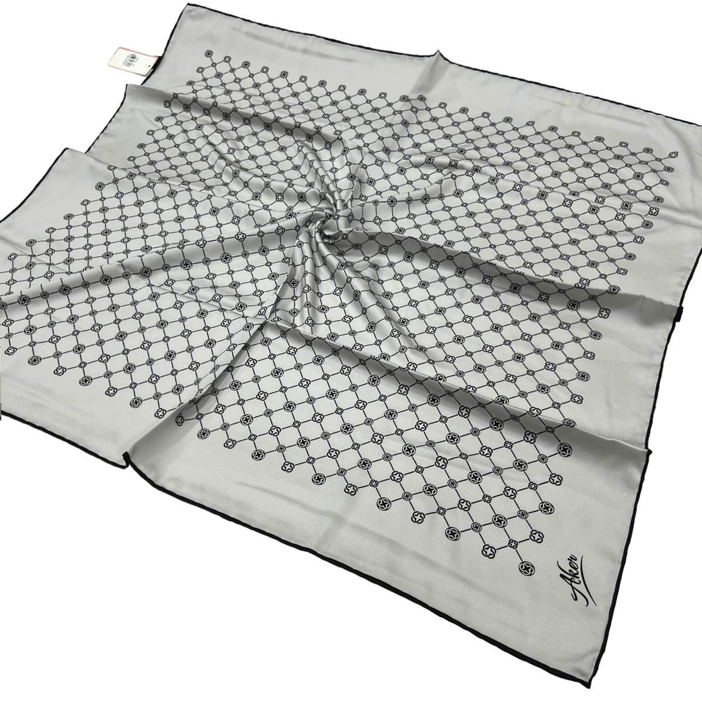 Aker Twill Eşarp - 7857795-919 Gri Siyah