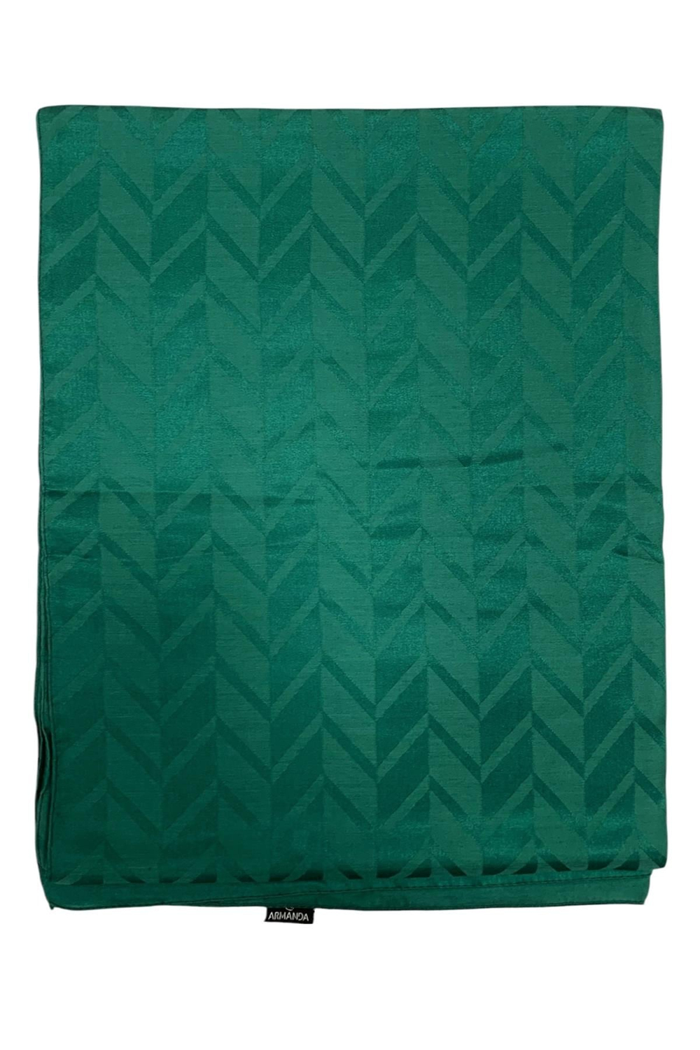 Armanda Jakarlı Şal - Zigzag Desenli - Zümrüt