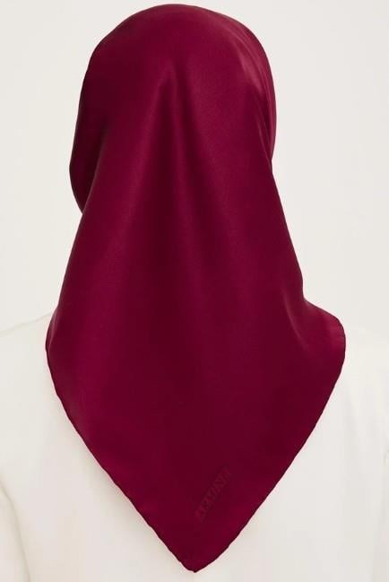 Armine Düz İpek Eşarp - 03 Bordo Sura