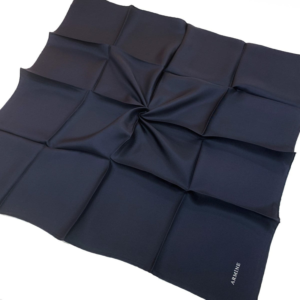 Armine Düz İpek Eşarp - 1003 Lacivert Twill