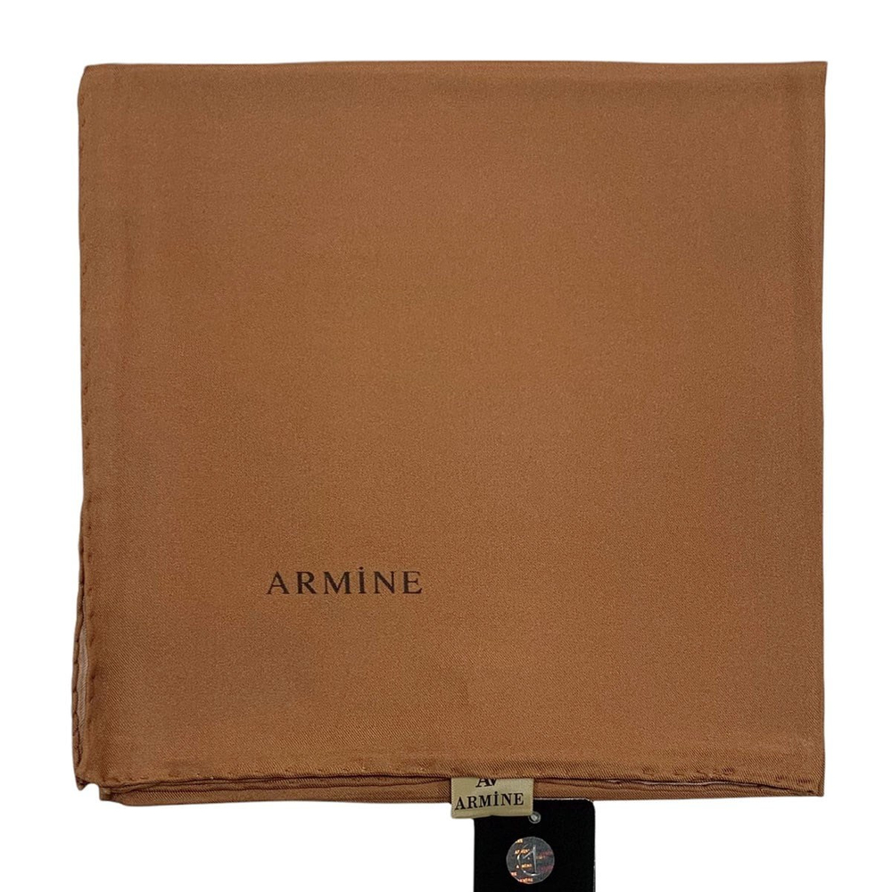 Armine Düz İpek Eşarp - 1010 Tarçın Twill
