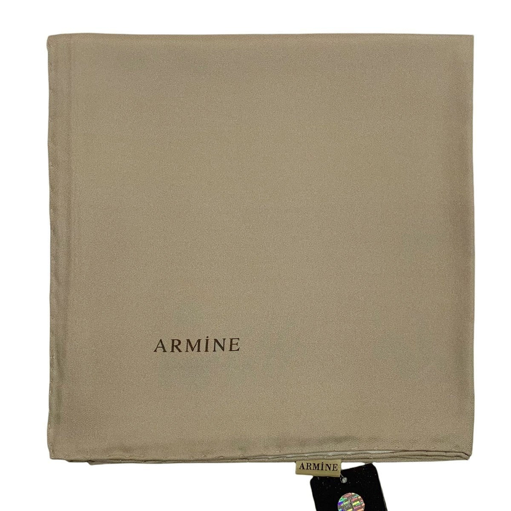 Armine Düz İpek Eşarp - 1047 Vizon Twill