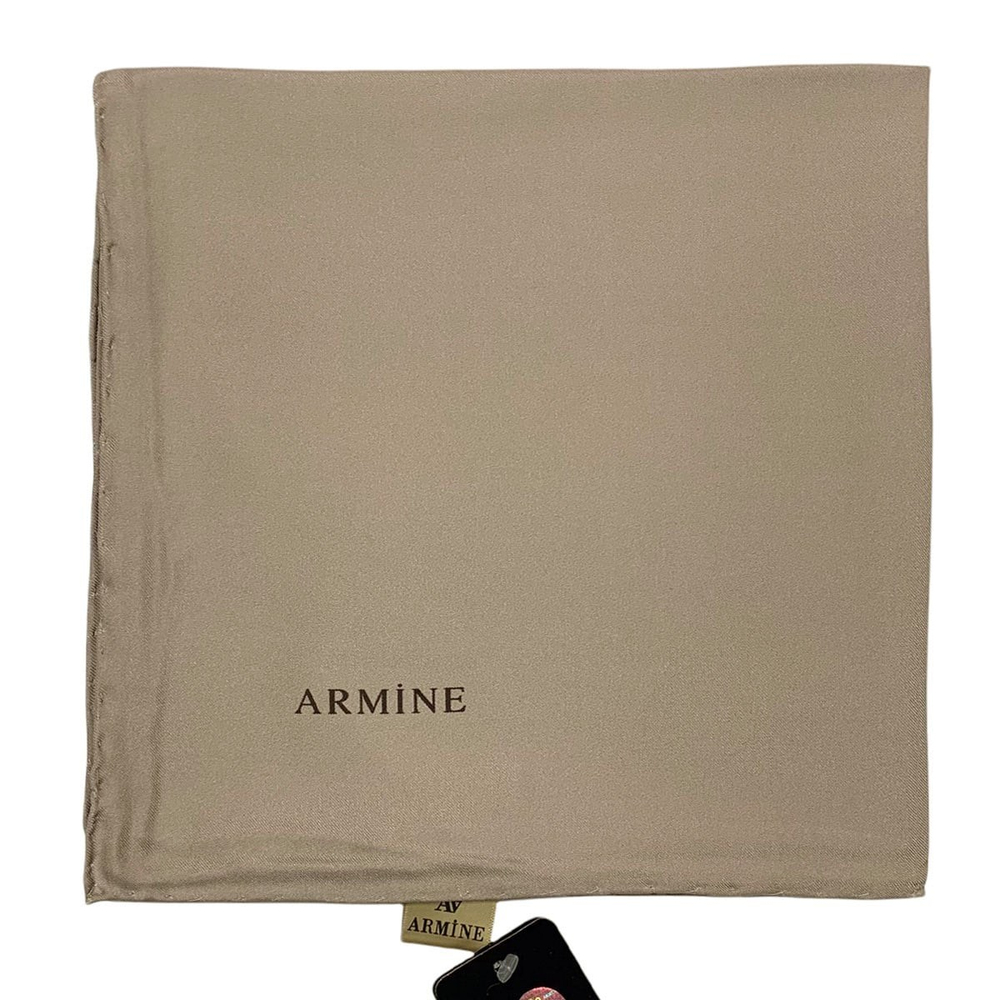 Armine Düz İpek Eşarp - 1091 Açık Vizon Twill