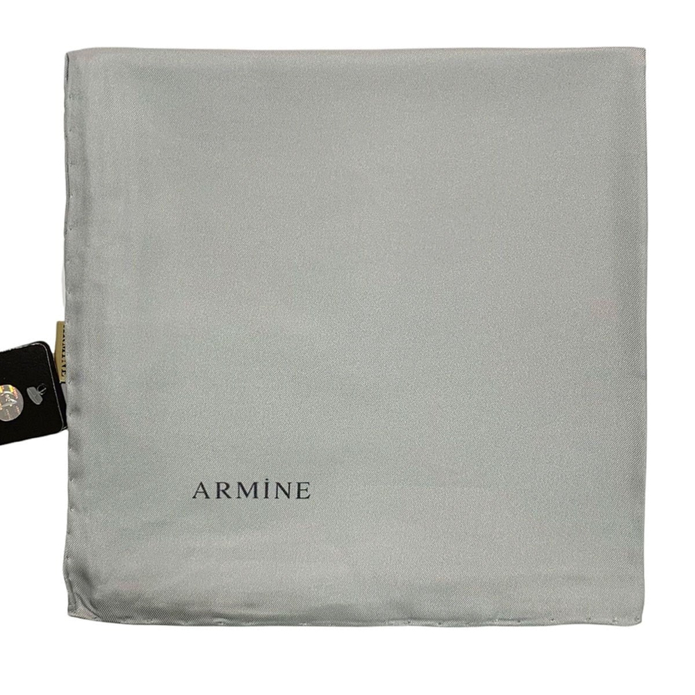 Armine Düz İpek Eşarp - 1113 Gri Twill