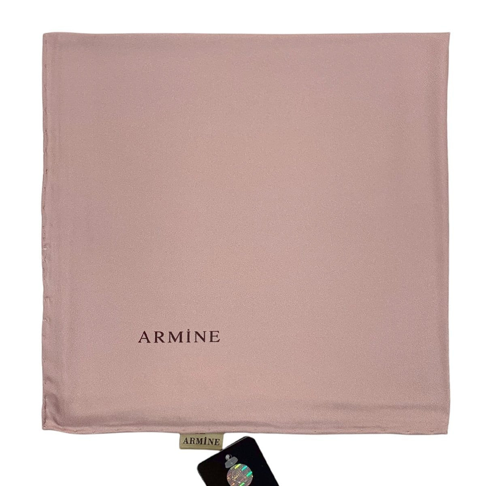 Armine Düz İpek Eşarp - 1139 Soft Pudra Twill