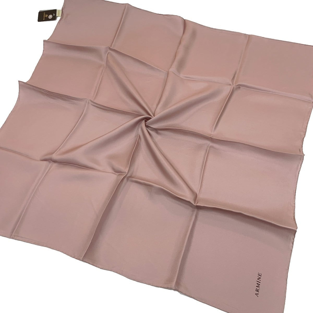 Armine Düz İpek Eşarp - 1185 Pudra Twill