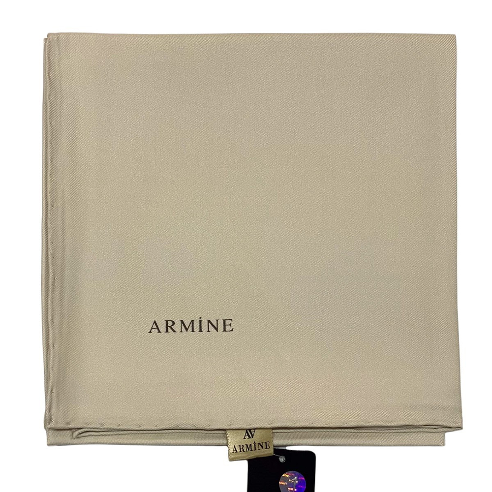 Armine Düz İpek Eşarp - 1213 Açık Bej Twill