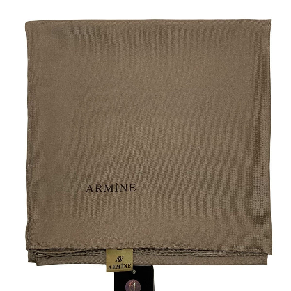 Armine Düz İpek Eşarp - 1262 Vizon Twill