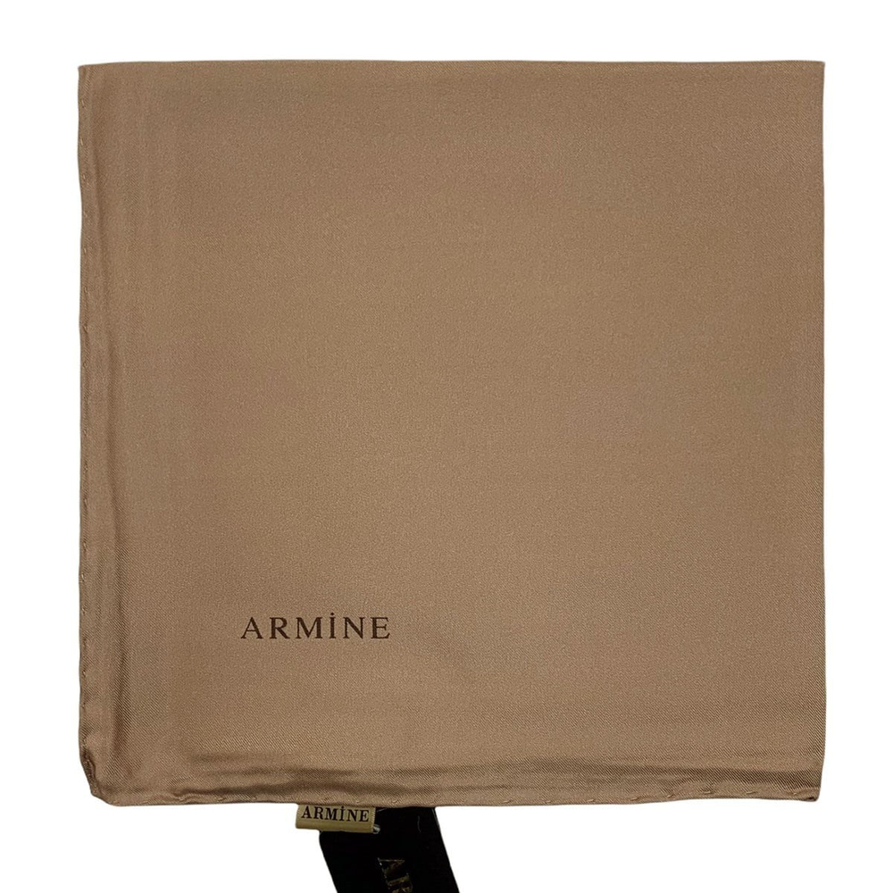 Armine Düz İpek Eşarp - 1276 Sütlü Kahve Twill