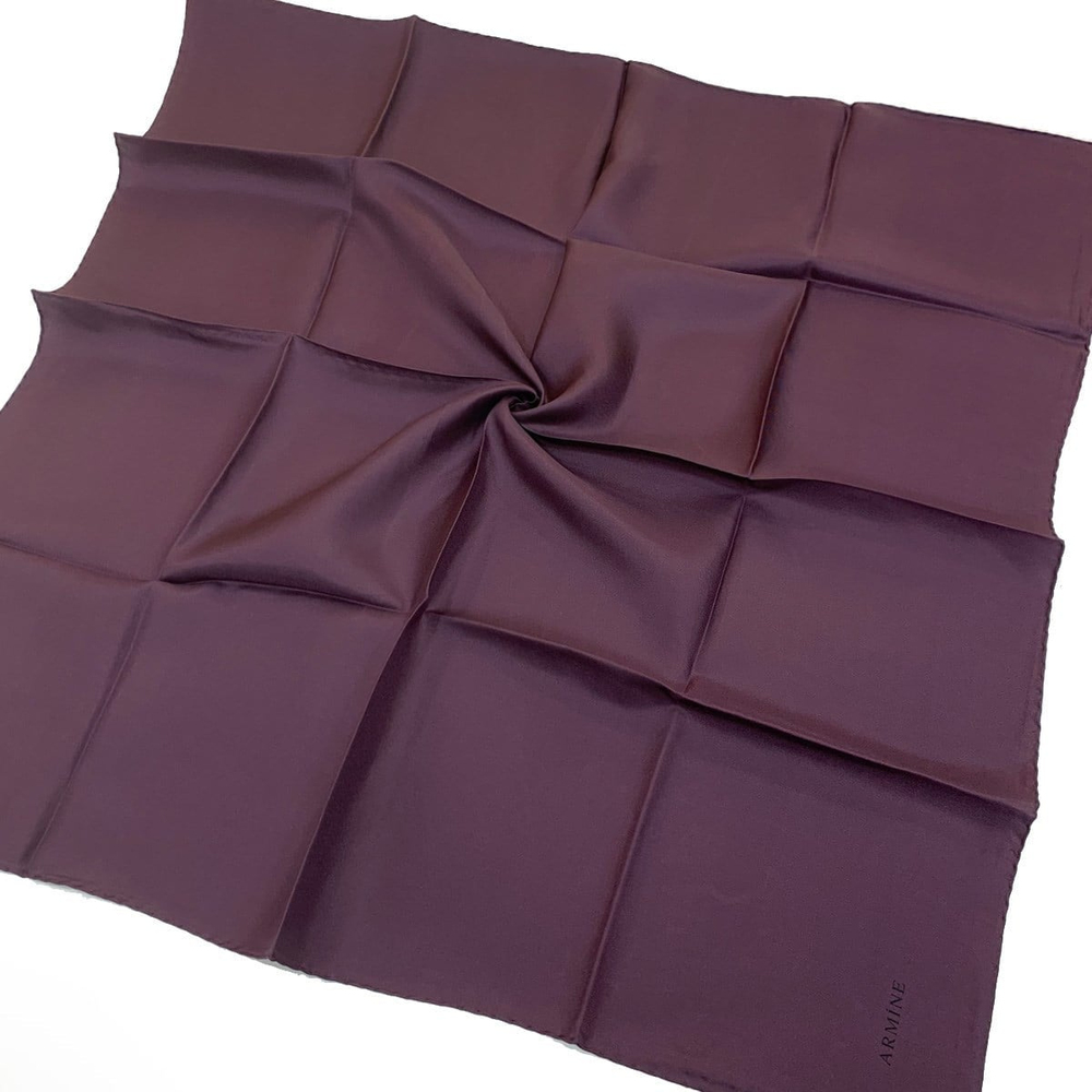 Armine Düz İpek Eşarp - 1279 Mürdüm Twill