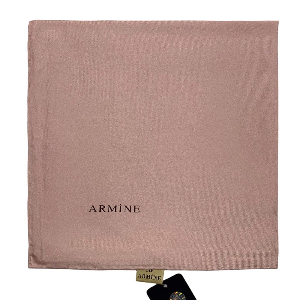 Armine Düz İpek Eşarp - 1377 Pudra Twill