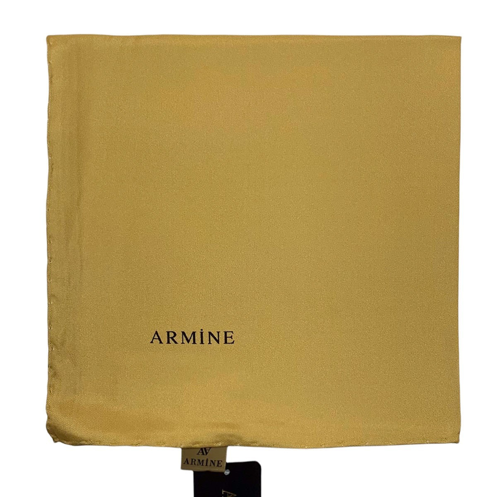 Armine Düz İpek Eşarp - 1464 Safran Twill