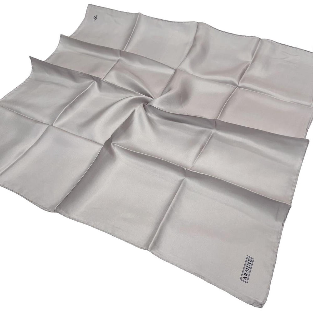 Armine Düz İpek Eşarp - 163 Açık Taş Twill