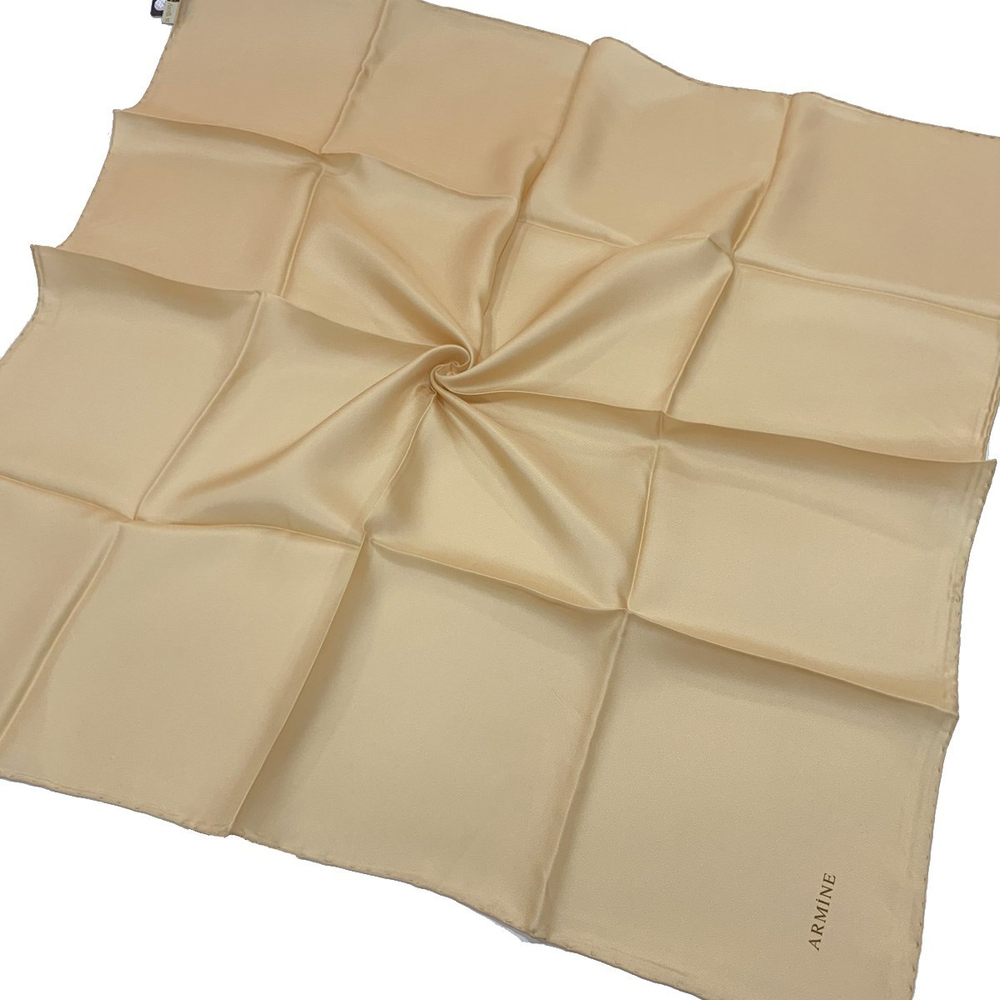 Armine Düz İpek Eşarp - 21 Açık Gold Twill