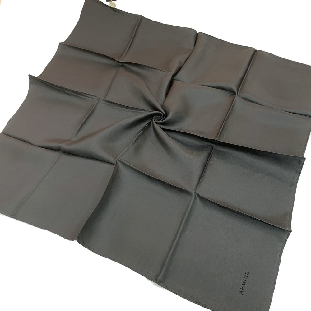 Armine Düz İpek Eşarp - 276 Füme Twill