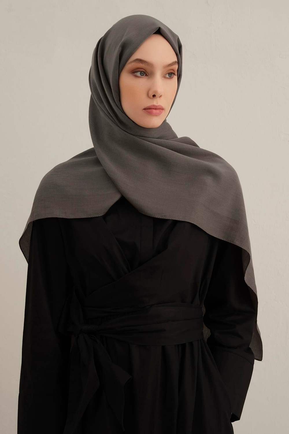 Armine Düz Lyocell Şal - Duman 18