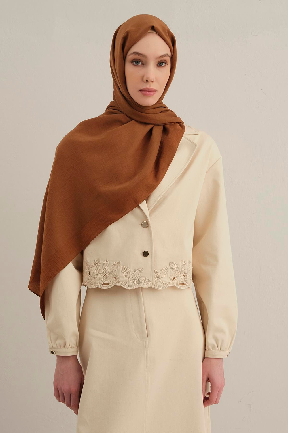Armine Düz Lyocell Şal - Gold 70