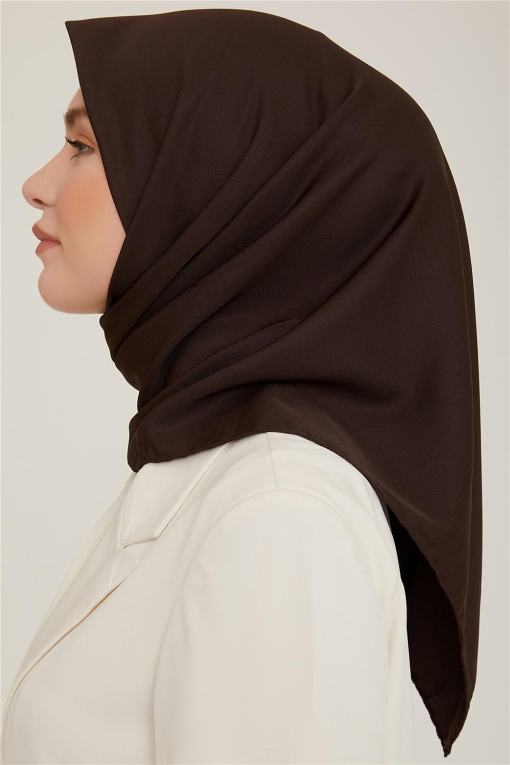 Armine Düz Twill Eşarp - Acı Kahve 780