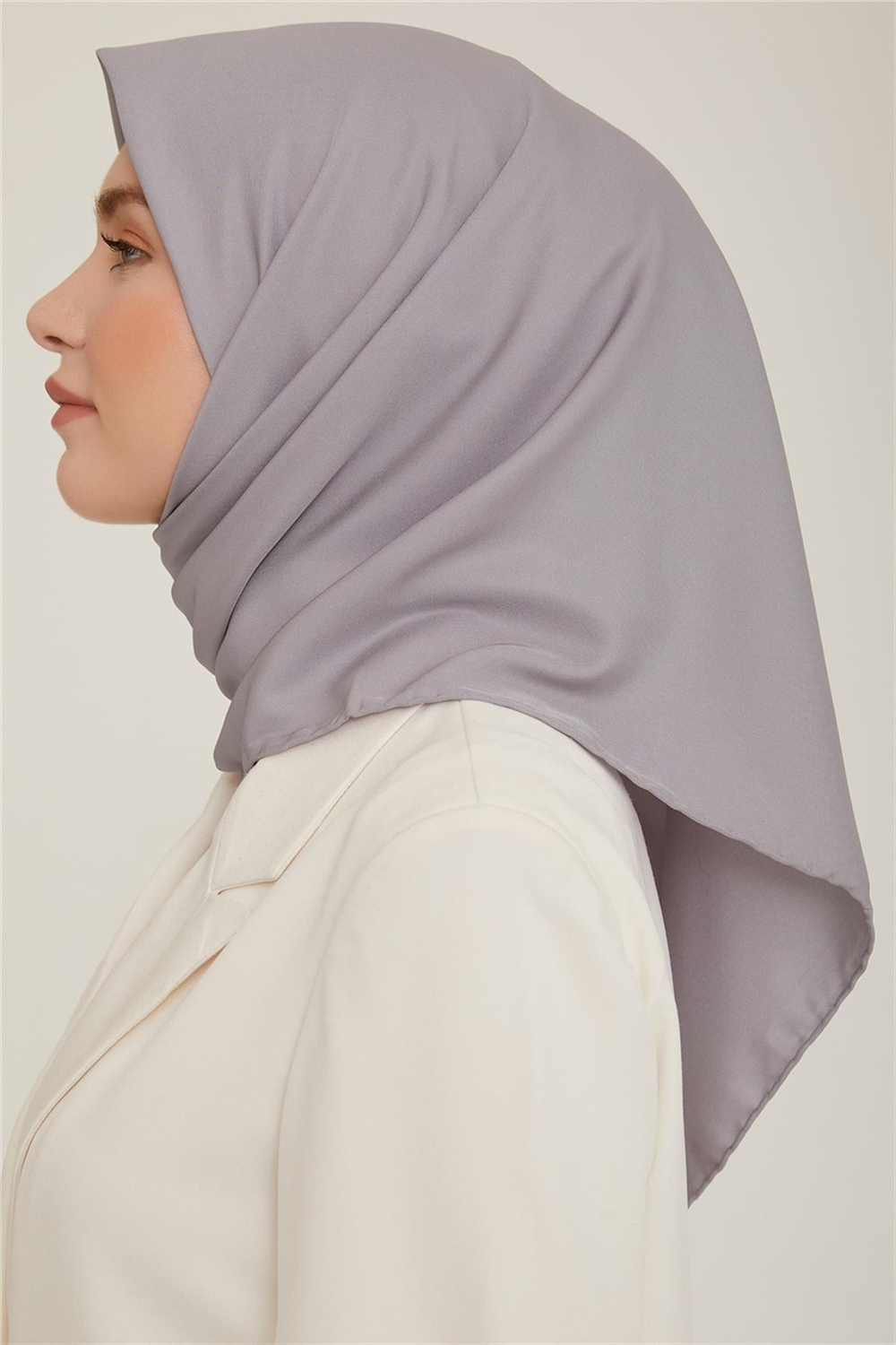 Armine Düz Twill Eşarp - Gri 772