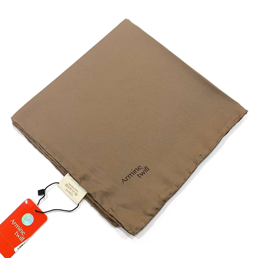Armine Düz Twill Eşarp - Koyu Vizon