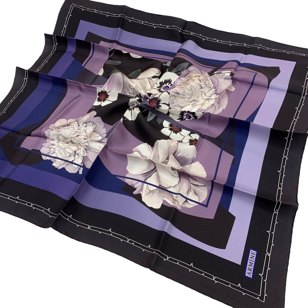 Armine İpek Eşarp 2022 Kış 8644-09 Twill