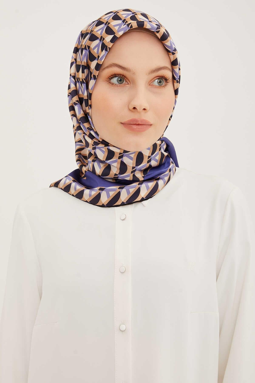 Armine İpek Eşarp 2023 Yaz 8903-34 Twill