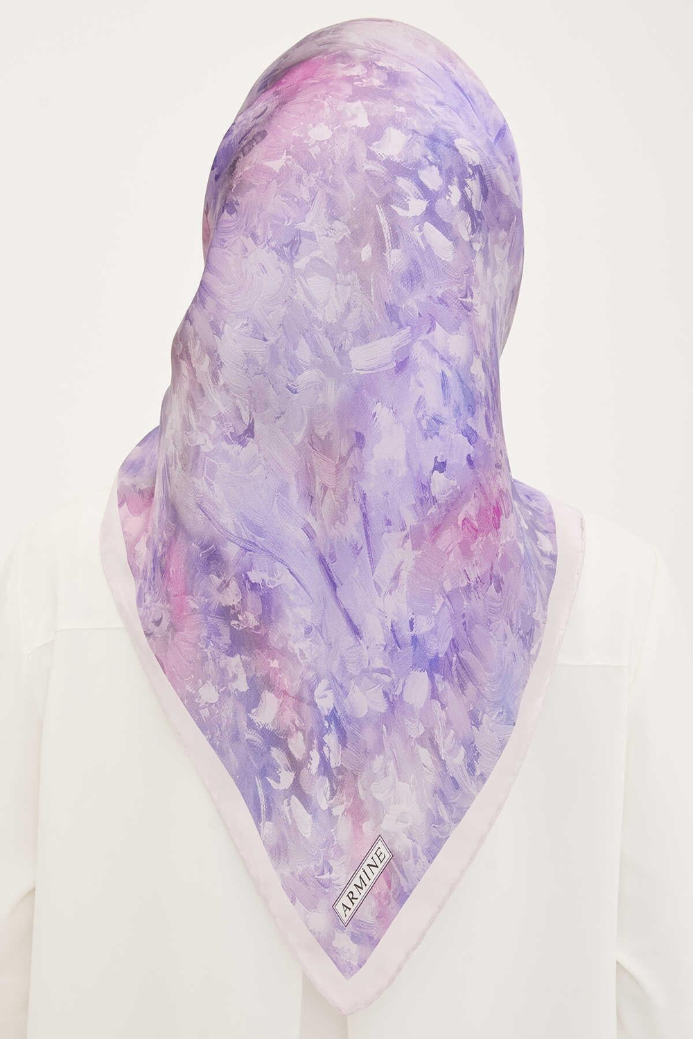 Armine İpek Eşarp 2023 Yaz 8922-01 Lila Twill
