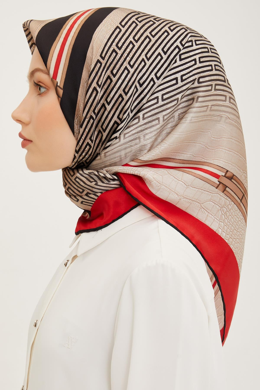 Armine İpek Eşarp 2023 Yaz 8930-01 Twill